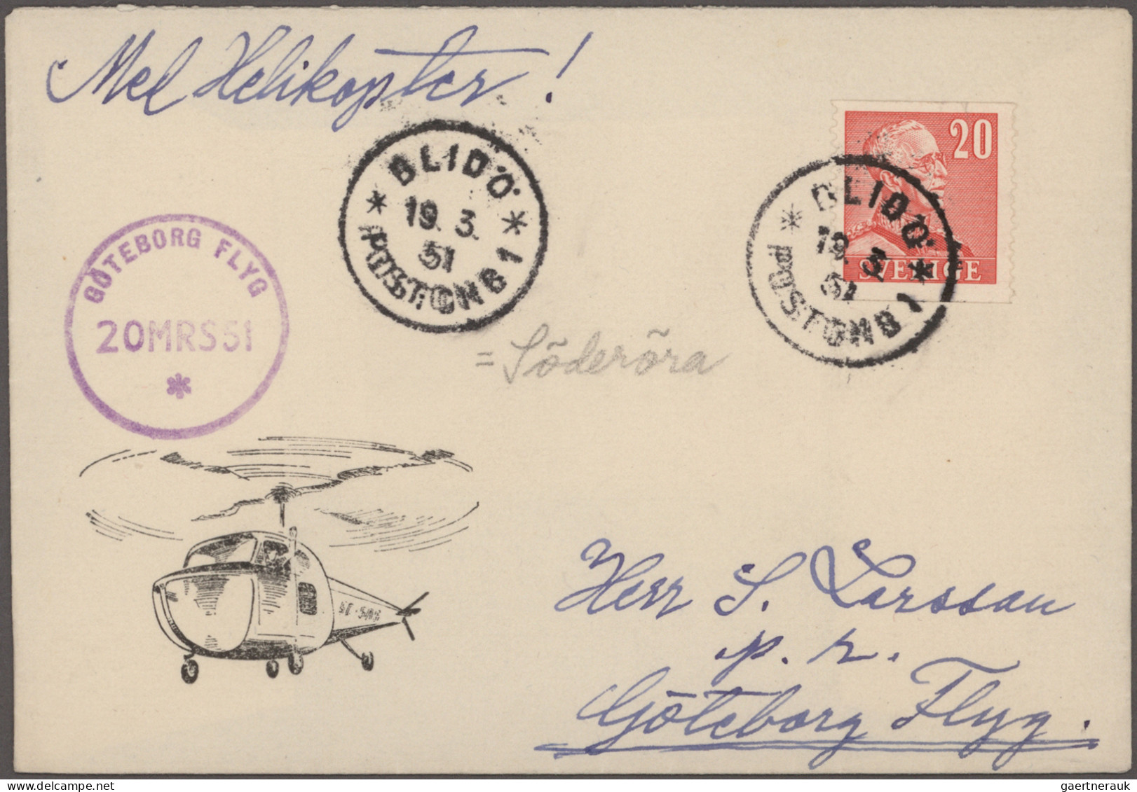 Airmail - Europe: SCHWEDEN,1946/1958, Lot Mit 16 Sauberen Flugpostbelegen Meist - Sonstige - Europa