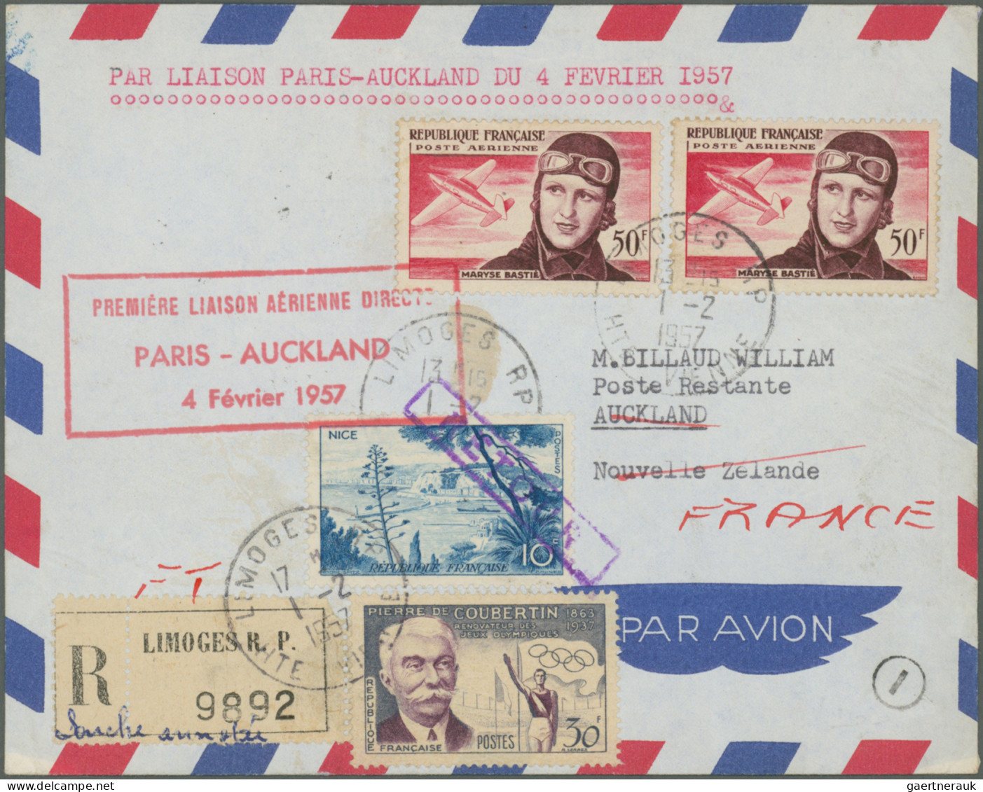 Airmail - Europe: 1947/1988, France/area-related Airmail, Collection Of Apprx. 1 - Andere-Europa