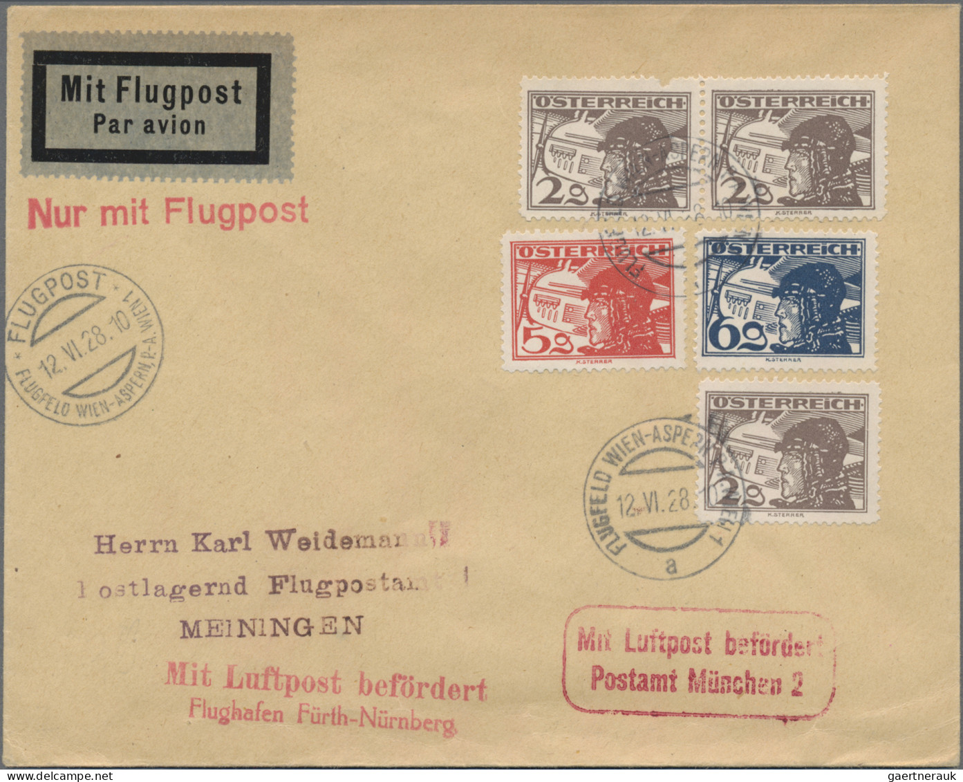 Air Mail: 1915/1951, Assortment Of 20 Covers/cards, Airmail And Airmail-related, - Otros & Sin Clasificación