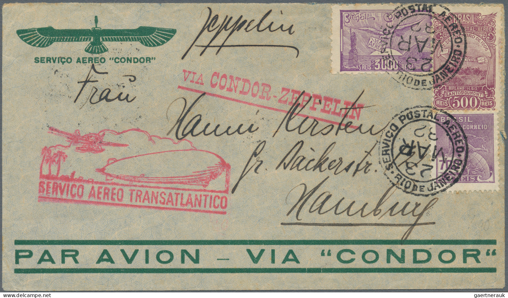 Air Mail: 1915-1985 (ca), Sammlung von 48 Belegen im Ringalbum, Flugpost bzw. Ze