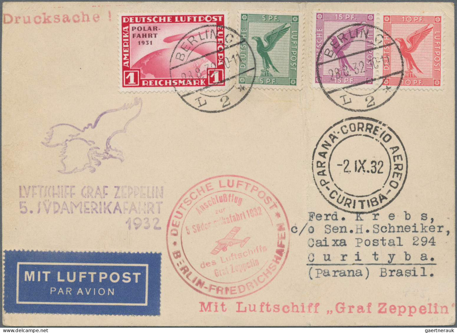 Air Mail: 1915-1985 (ca), Sammlung von 48 Belegen im Ringalbum, Flugpost bzw. Ze