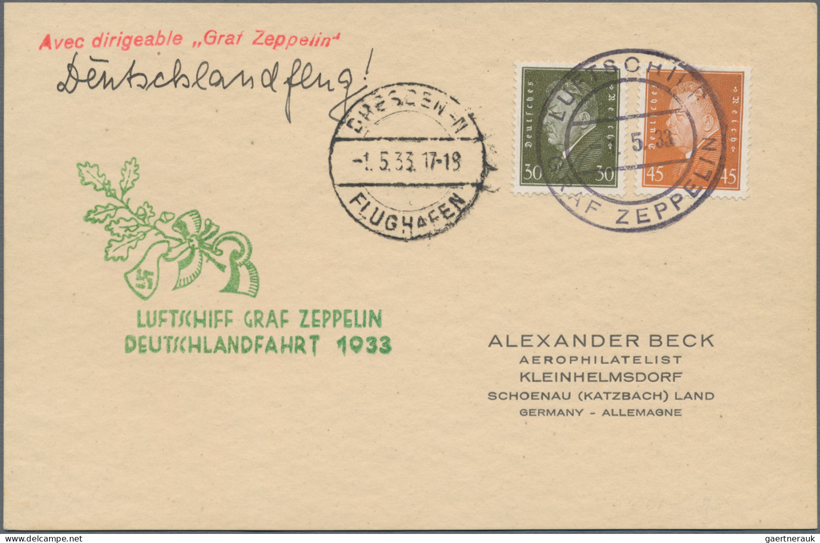 Air Mail: 1915-1985 (ca), Sammlung von 48 Belegen im Ringalbum, Flugpost bzw. Ze