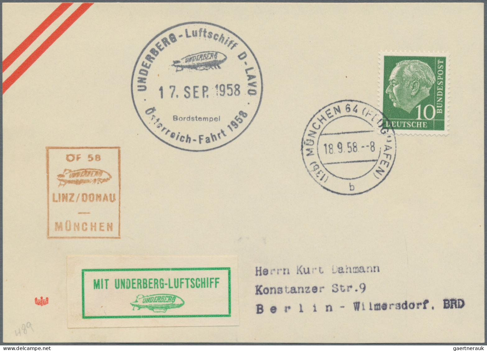 Air Mail: 1915-1985 (ca), Sammlung von 48 Belegen im Ringalbum, Flugpost bzw. Ze