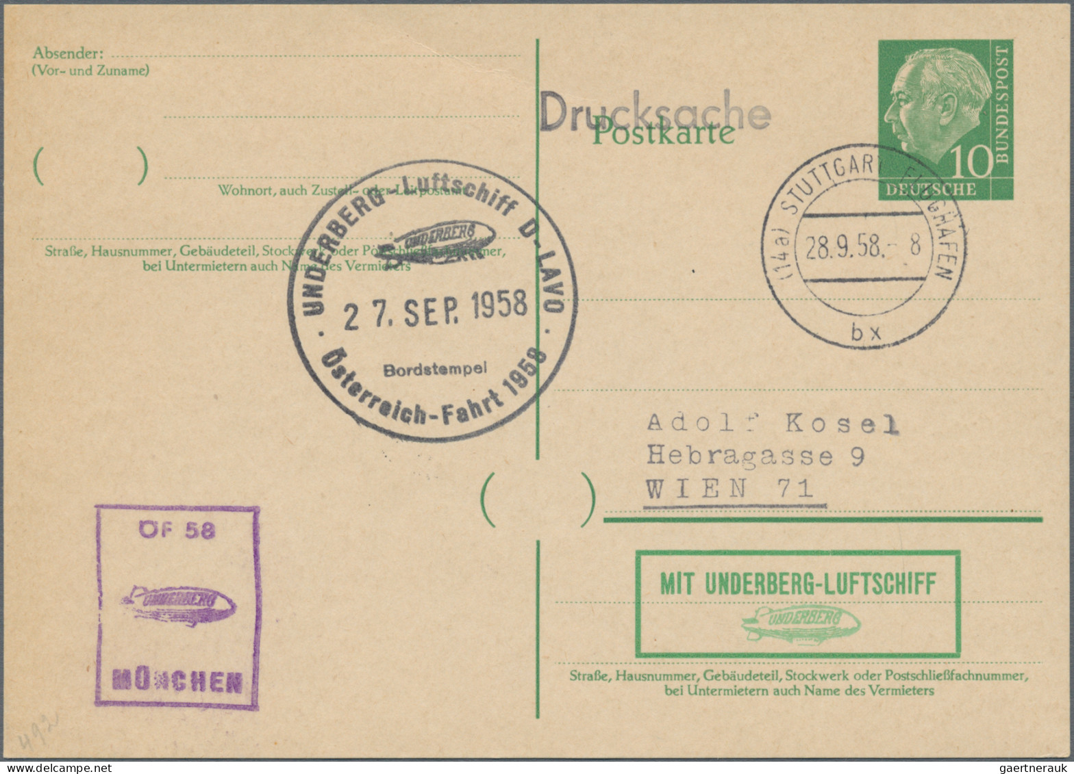 Air Mail: 1915-1985 (ca), Sammlung von 48 Belegen im Ringalbum, Flugpost bzw. Ze