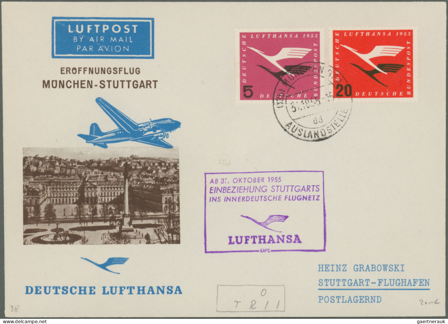 Air Mail: 1928/2006, Balance Of Apprx. 185 Covers/cards With Flown Mail And Them - Altri & Non Classificati