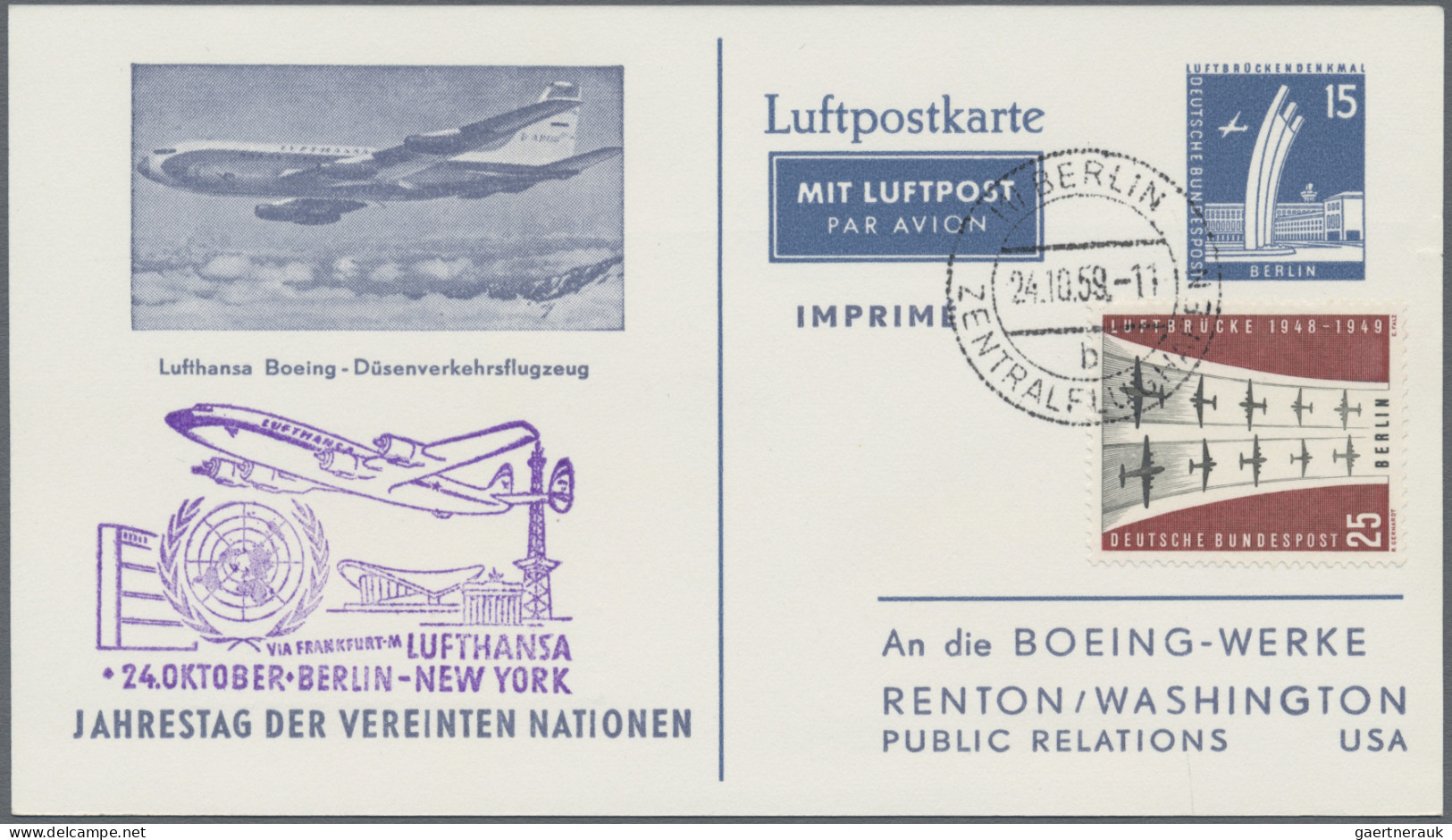 Air Mail: 1950/1960's (c.) - LUFTHANSA First Flights: More Than 270 Covers, Post - Autres & Non Classés