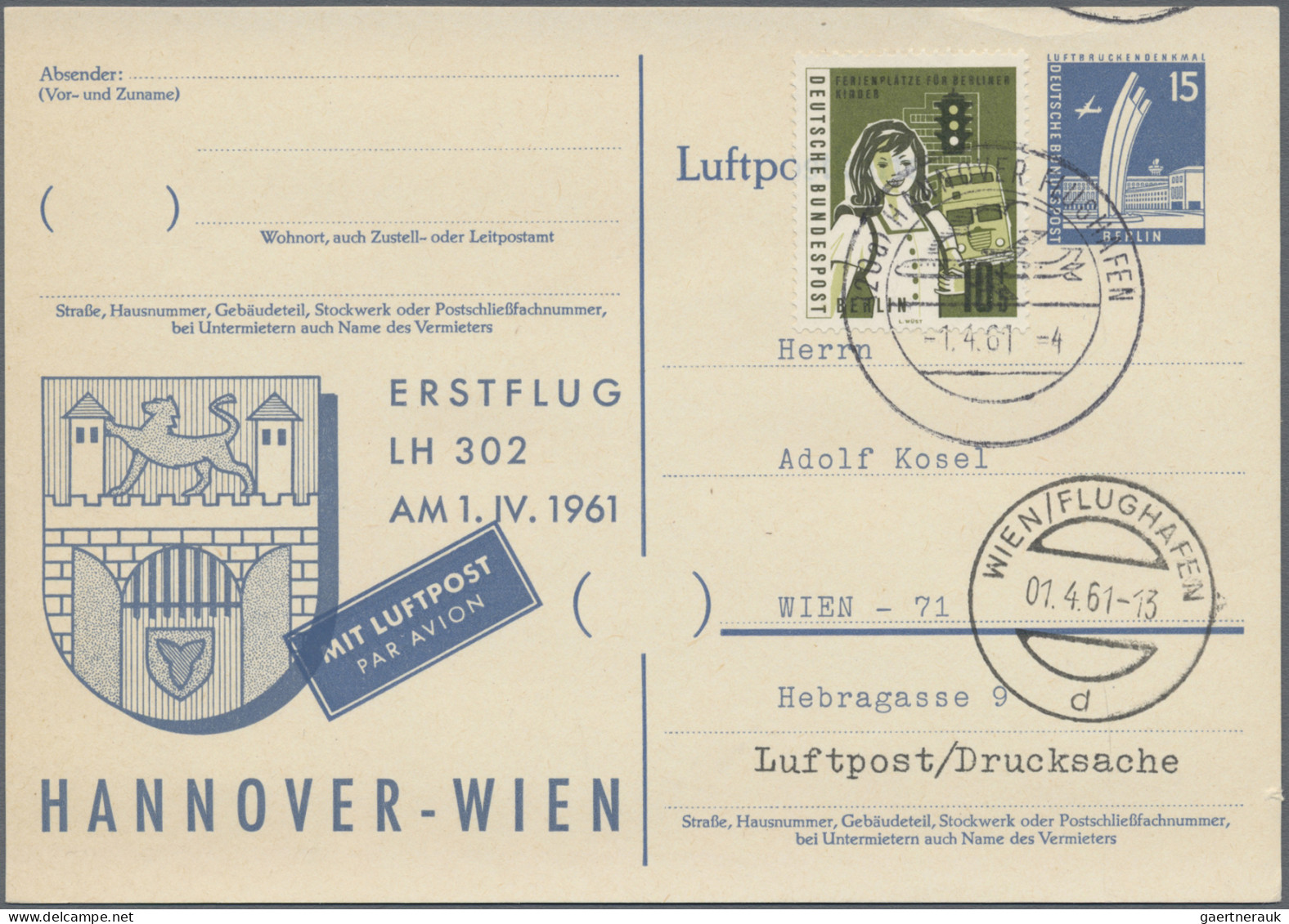 Air Mail: 1950/1960's (c.) - LUFTHANSA First Flights: More Than 270 Covers, Post - Other & Unclassified