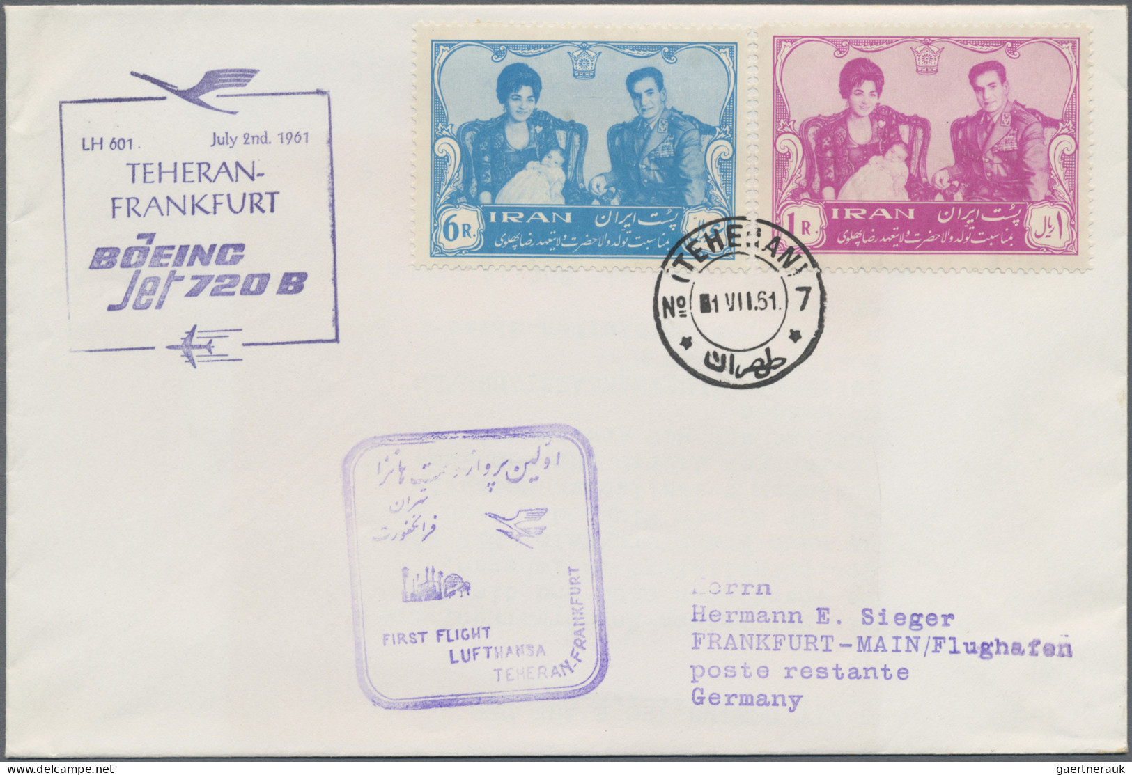 Air Mail: 1950/1960's (c.) - LUFTHANSA First Flights: More than 270 covers, post