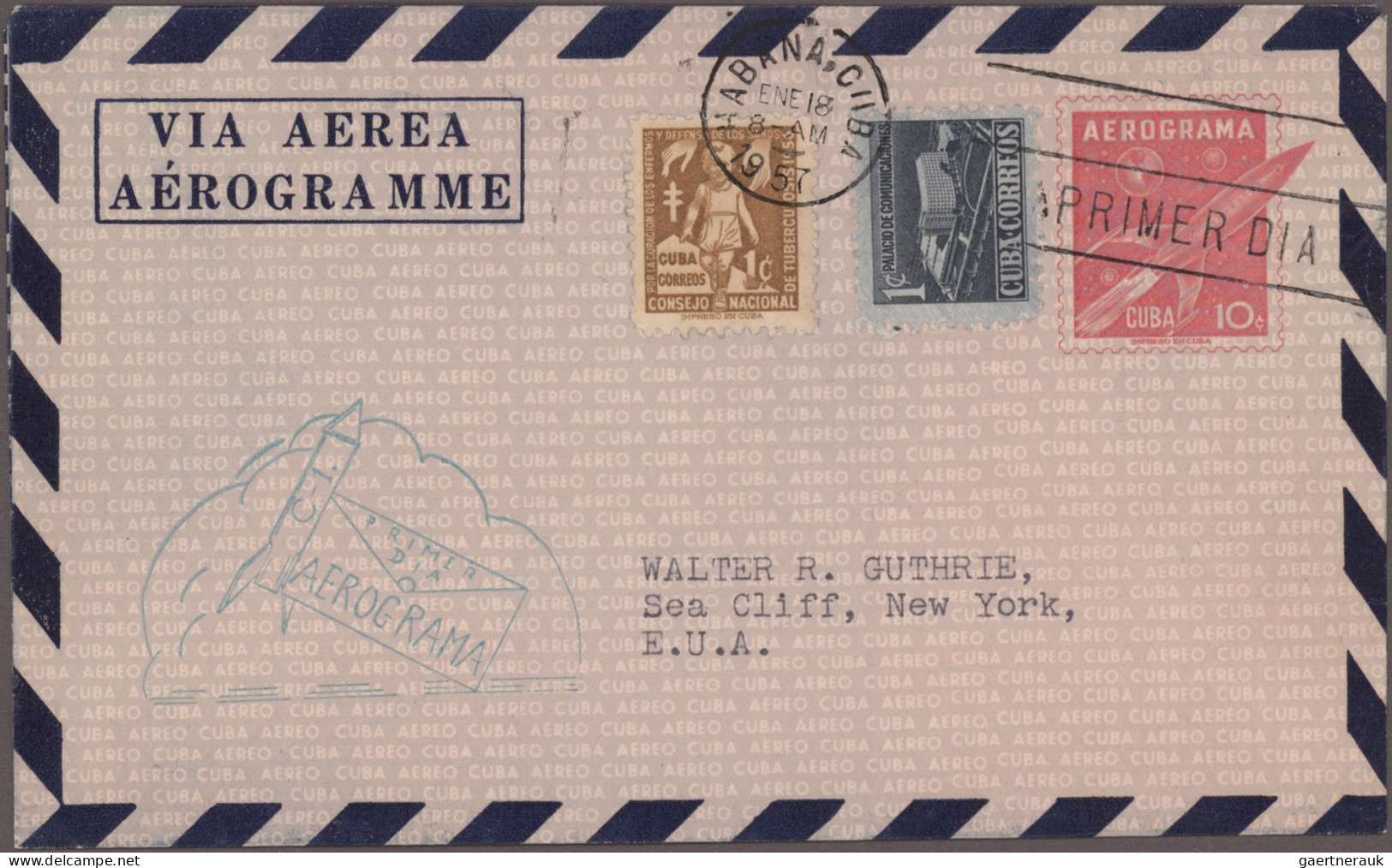 Aerogramme - Overseas: 1950/2000 (ca.), Balance Of Apprx. 810 Unused/used Air Le - Andere & Zonder Classificatie