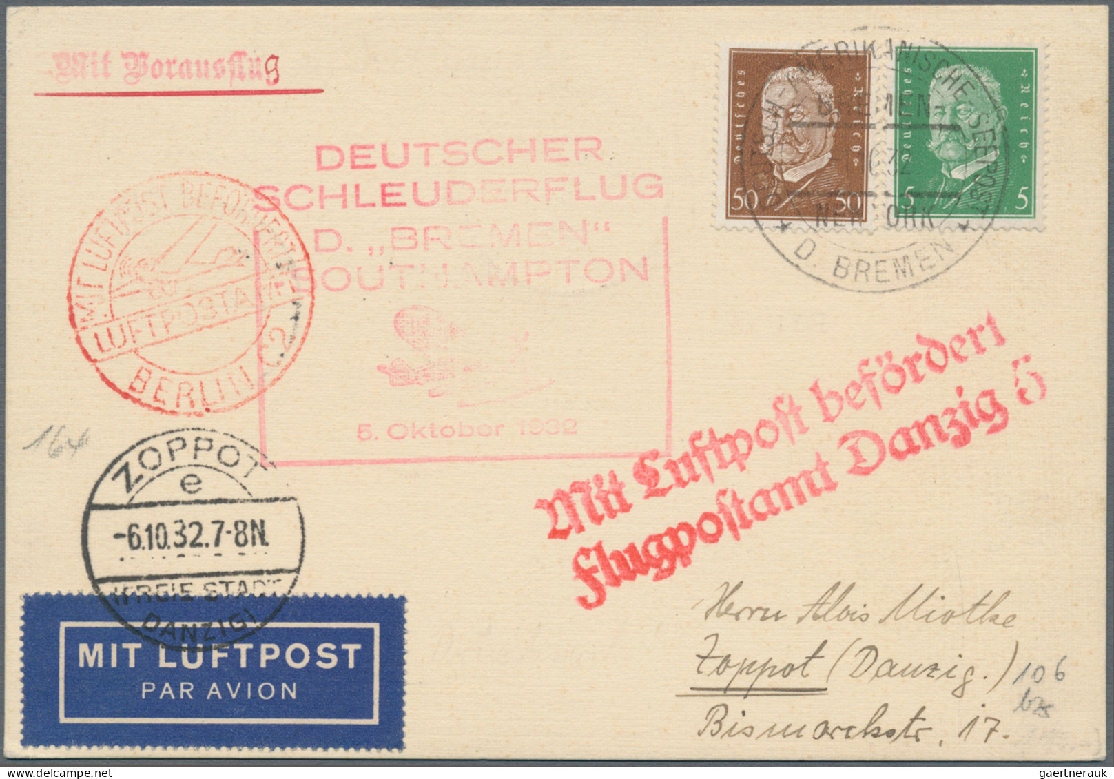 Skid Flight Mail: 1929/1938, Vielseitige Partie Von 28 Schleuderflugbelegen Mit - Luchtpost & Zeppelin