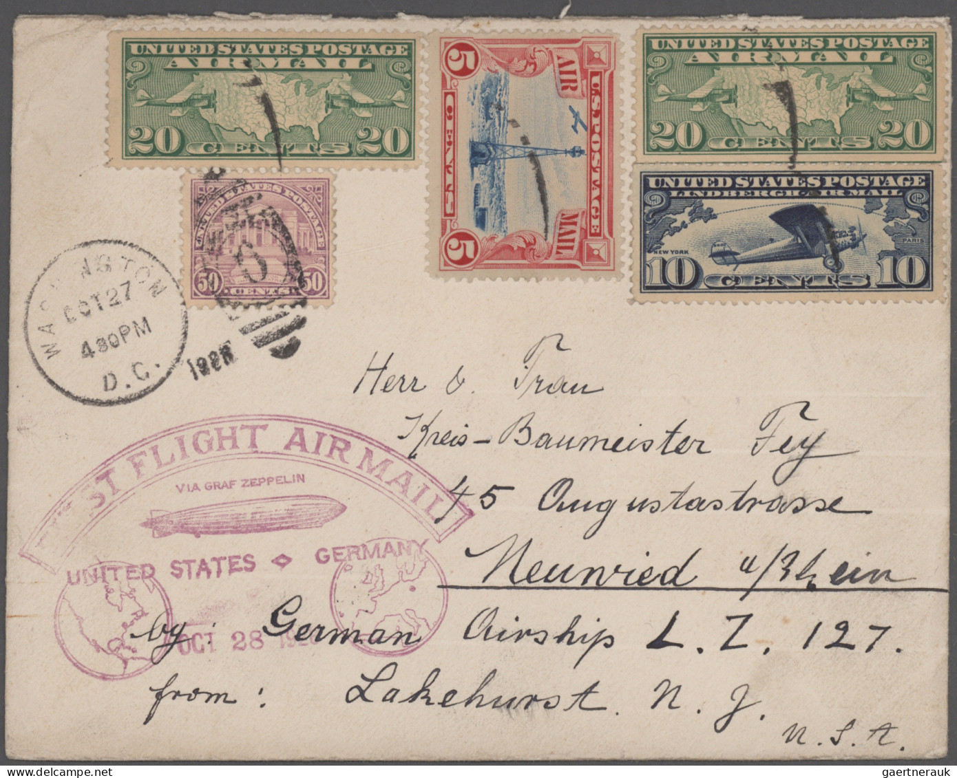 Zeppelin Mail - Germany: 1909/1975 (ca.), schöne Partie von über 110 Zeppelin- u