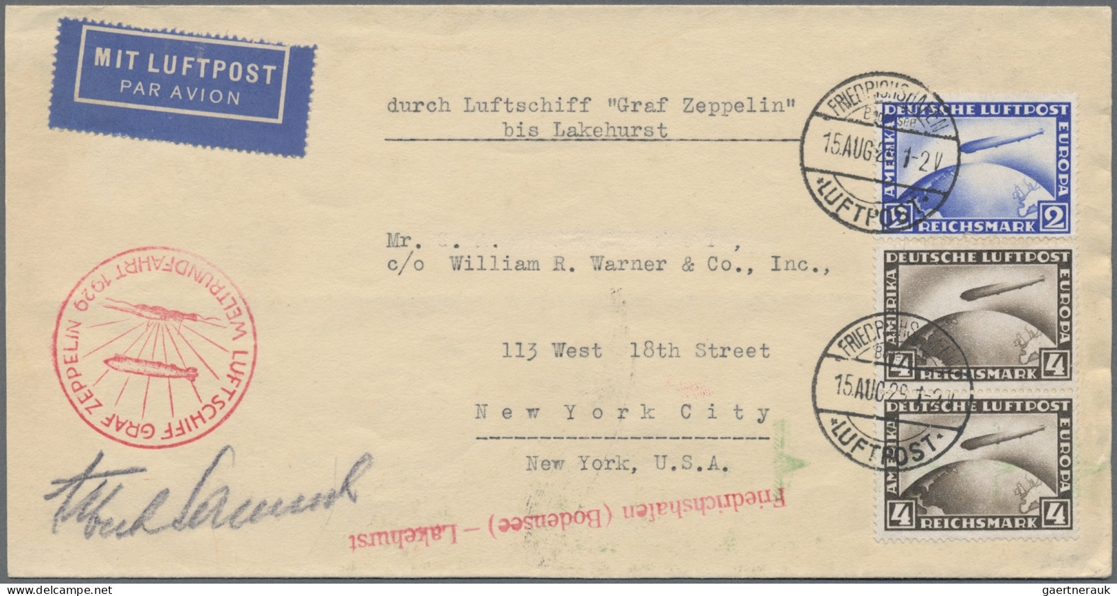 Zeppelin Mail - Germany: 1912/1940 (ca.), Zeppelinpost + Luftpost, hochwertiger