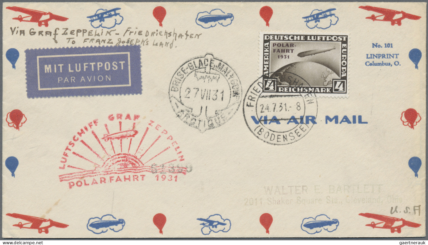 Zeppelin Mail - Germany: 1912/1940 (ca.), Zeppelinpost + Luftpost, hochwertiger