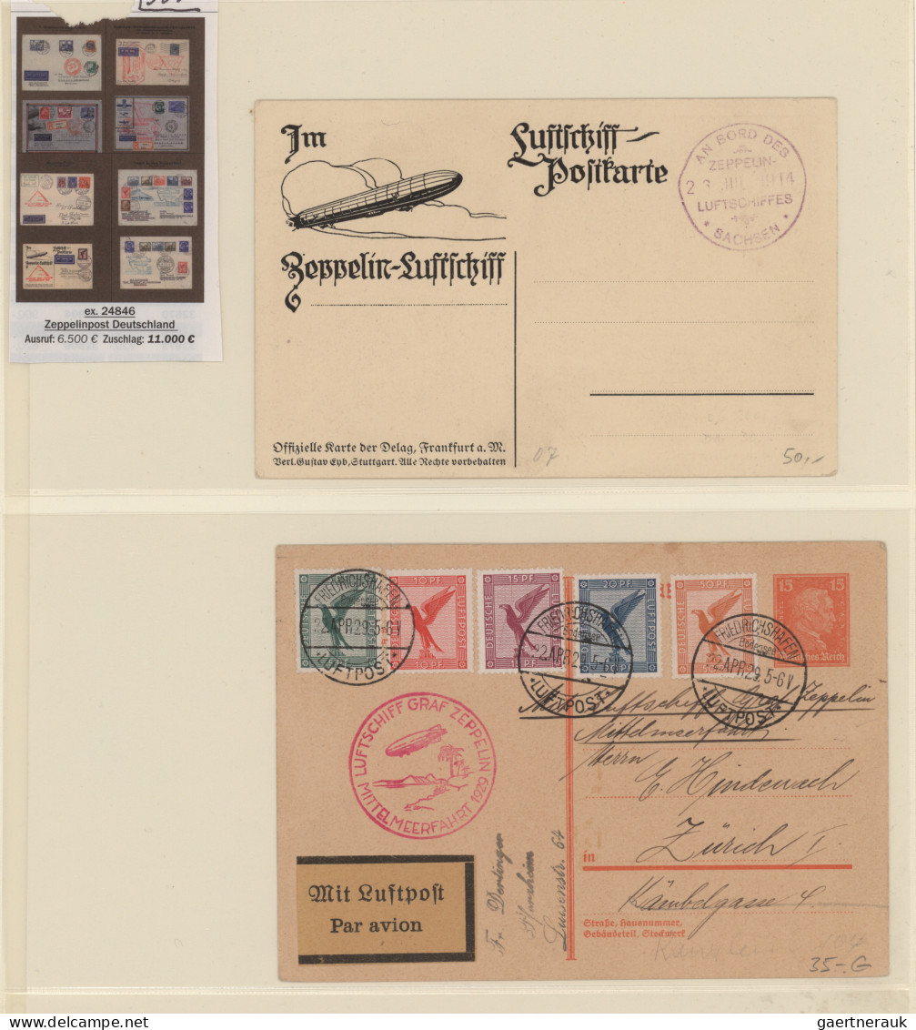 Zeppelin Mail - Germany: 1924/1940 (ca): Zeppelinpost, Chronologisch Nach Fahrte - Airmail & Zeppelin