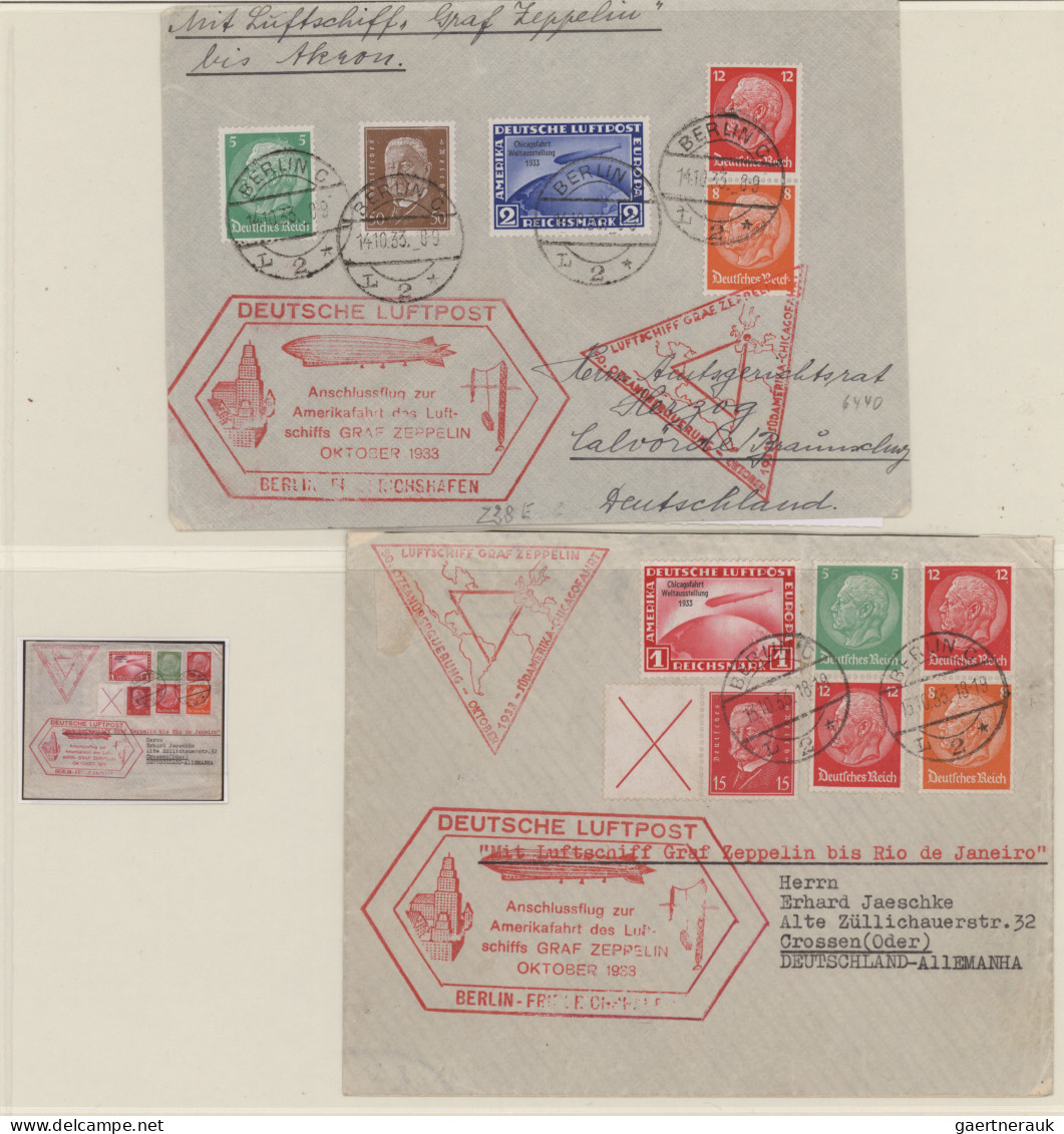 Zeppelin Mail - Germany: 1924/1940 (ca): Zeppelinpost, Chronologisch Nach Fahrte - Airmail & Zeppelin