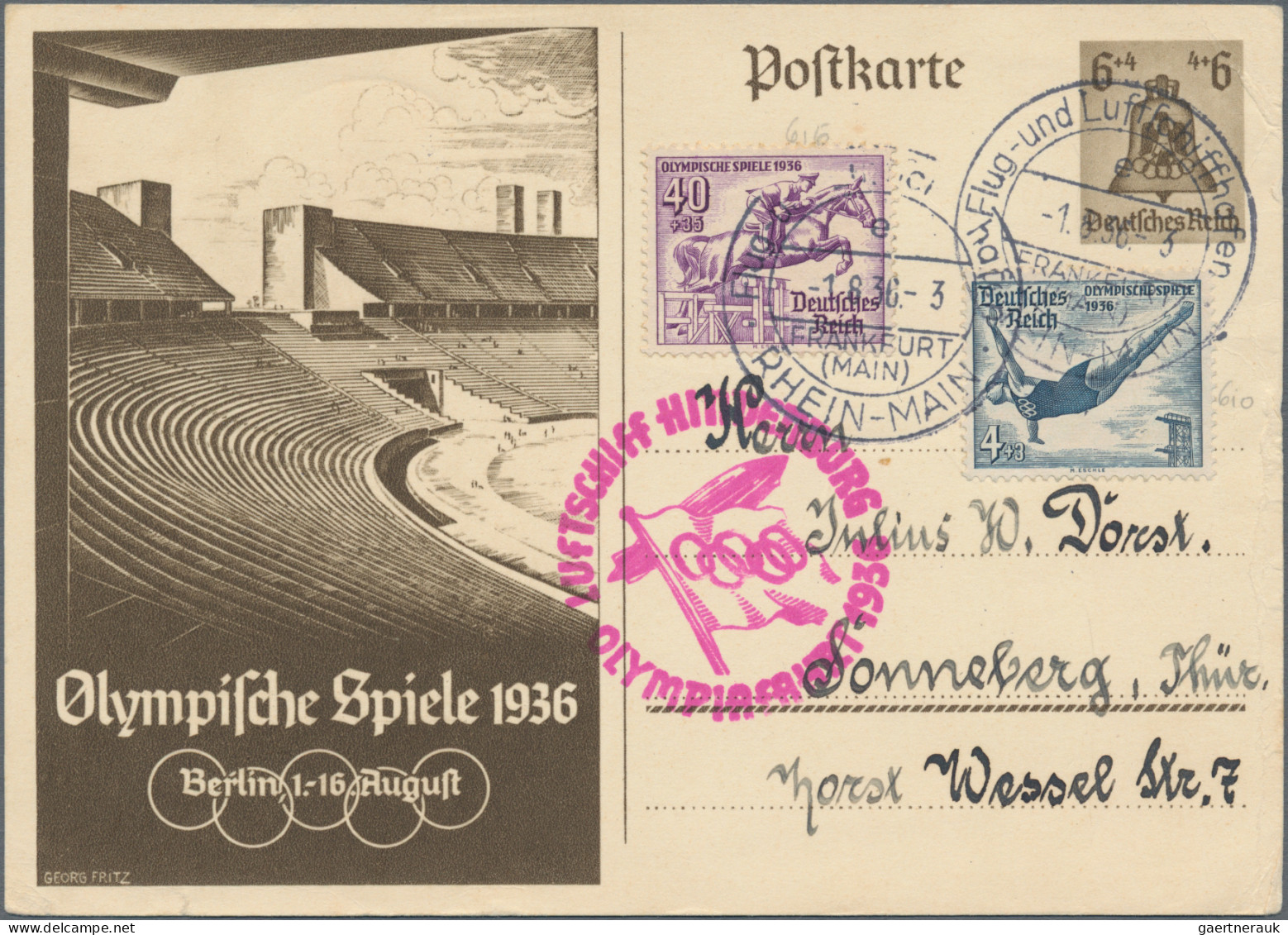 Zeppelin Mail - Germany: 1928/1939, Partie von 42 Zeppelin-Briefen und -Karten m