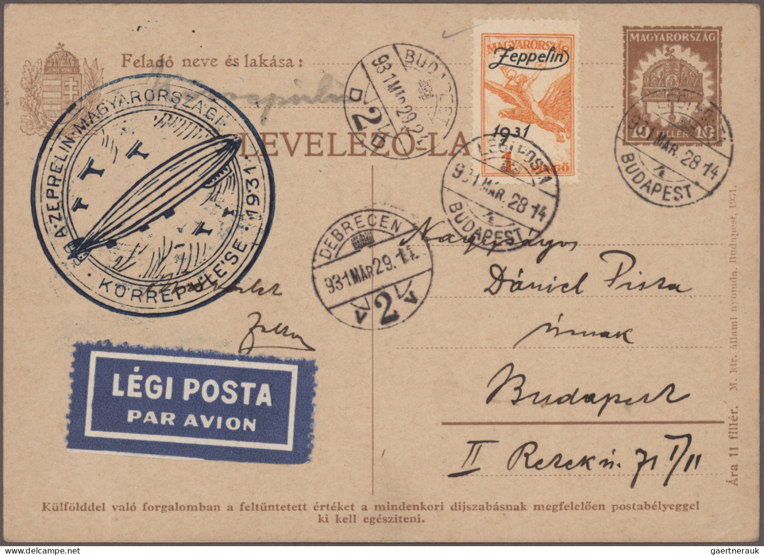 Zeppelin Mail - Germany: 1929/1939, Umfangreiche interessante Sammlung mit ca. 4