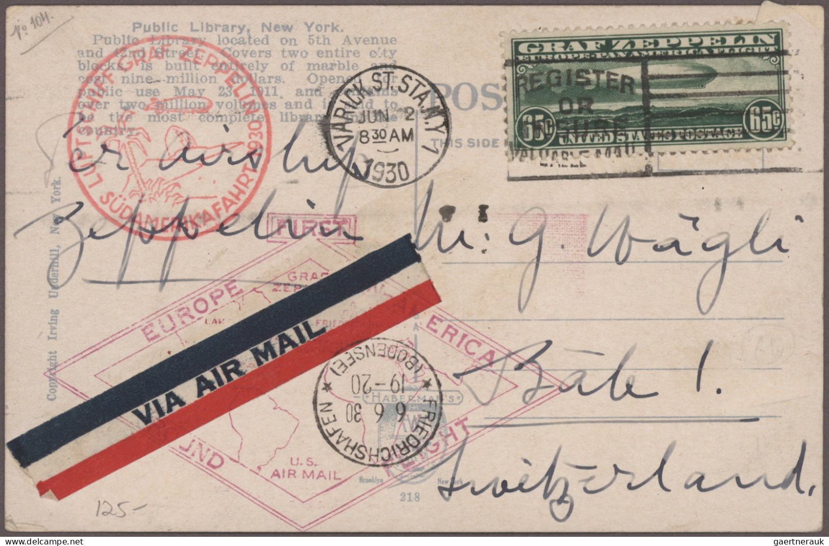 Zeppelin Mail - Germany: 1929/1939, Umfangreiche interessante Sammlung mit ca. 4