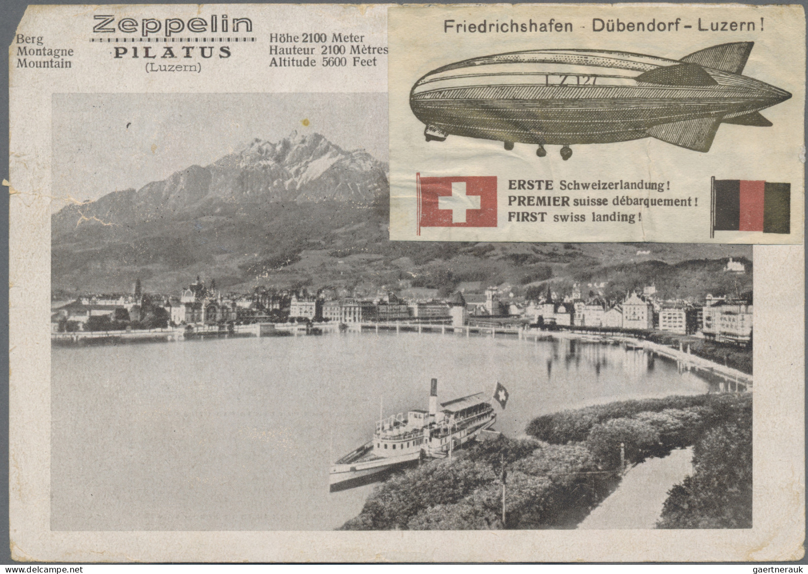 Zeppelin Mail - Europe: 1927/1940 Sechs Besondere Belege Zeppelin Bzw. Luftpost, - Sonstige - Europa