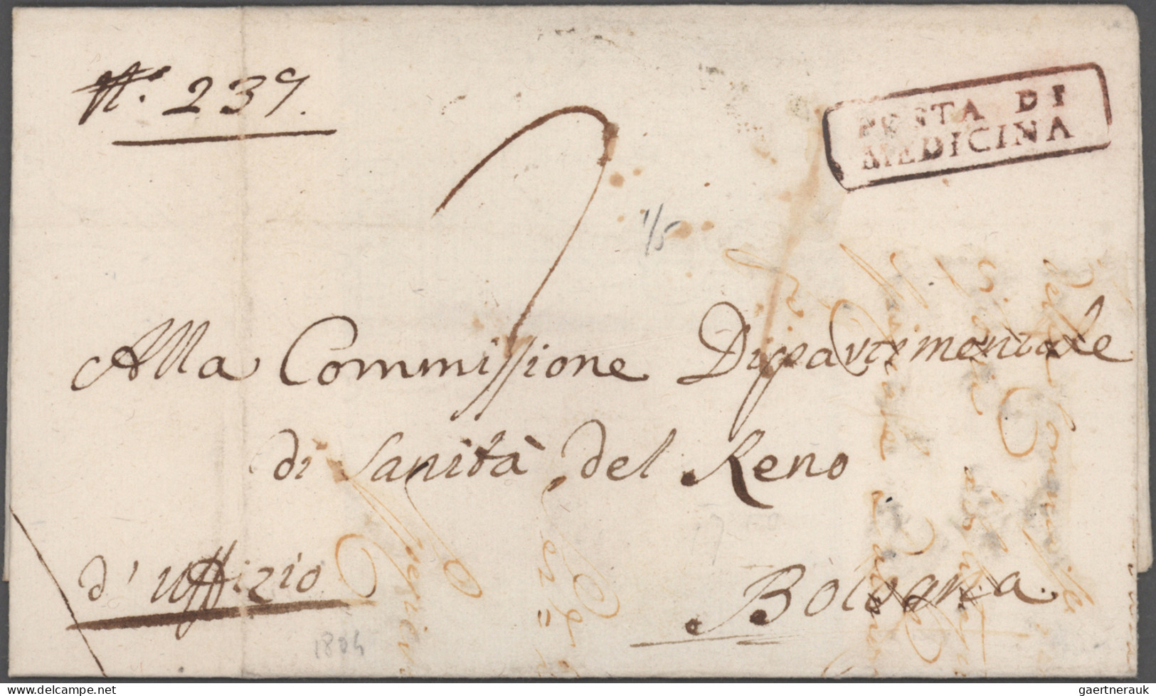 Disinfection Mail: 1716/1911, extraordinary exhibit collection of 52 disinfected