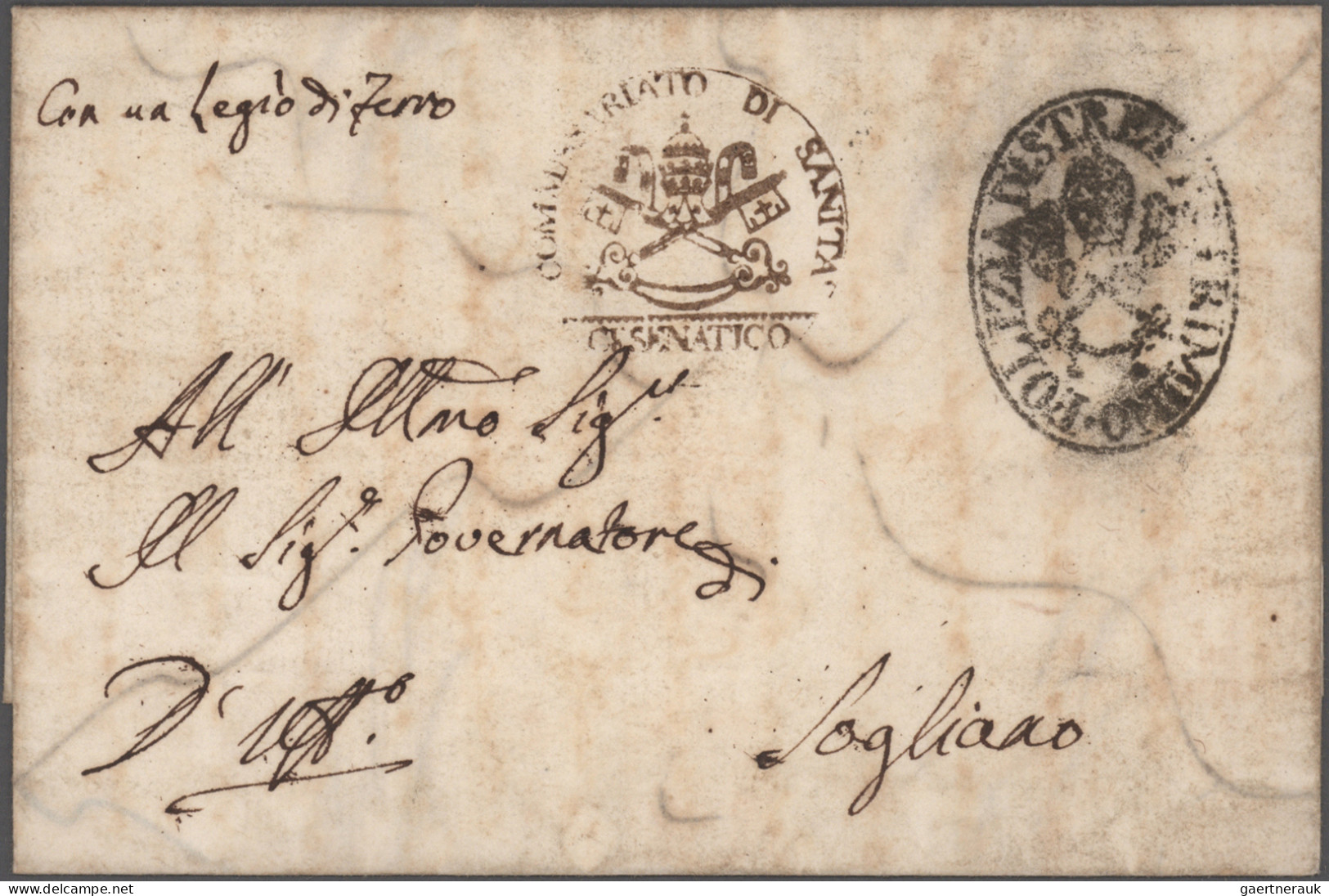 Disinfection Mail: 1716/1911, extraordinary exhibit collection of 52 disinfected