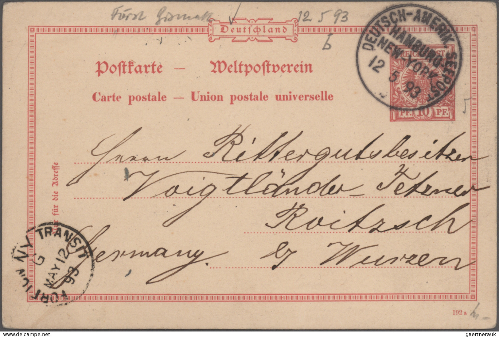 German Ship Post: 1849, Album mit 13 Blatt (nicht alle Seiten voll) Schiffspost/