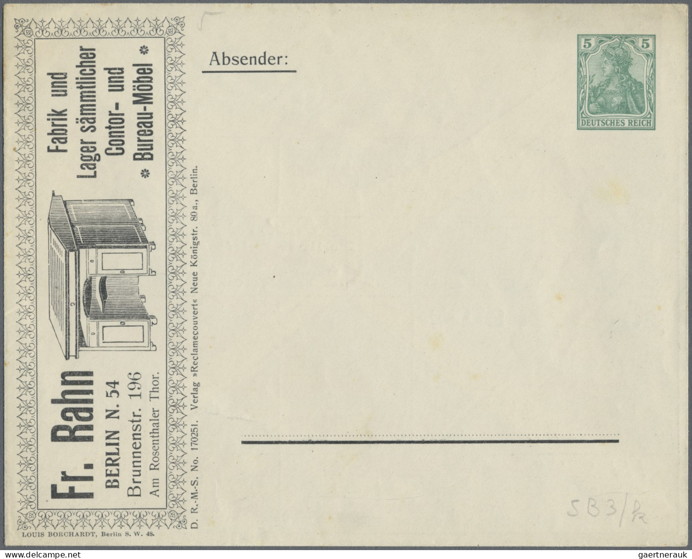 Thematics: Advertising Postal Stationery: 1900/1914 Ca., Dt.Reich Germania, Reic - Autres