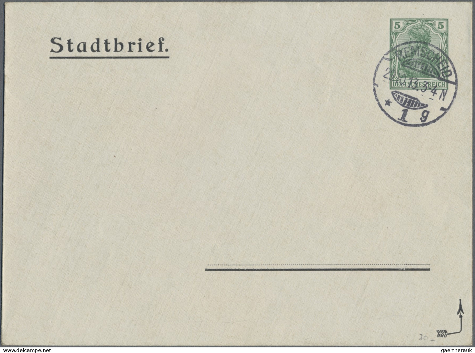 Thematics: advertising postal stationery: 1900/1914 ca., Dt.Reich Germania, reic