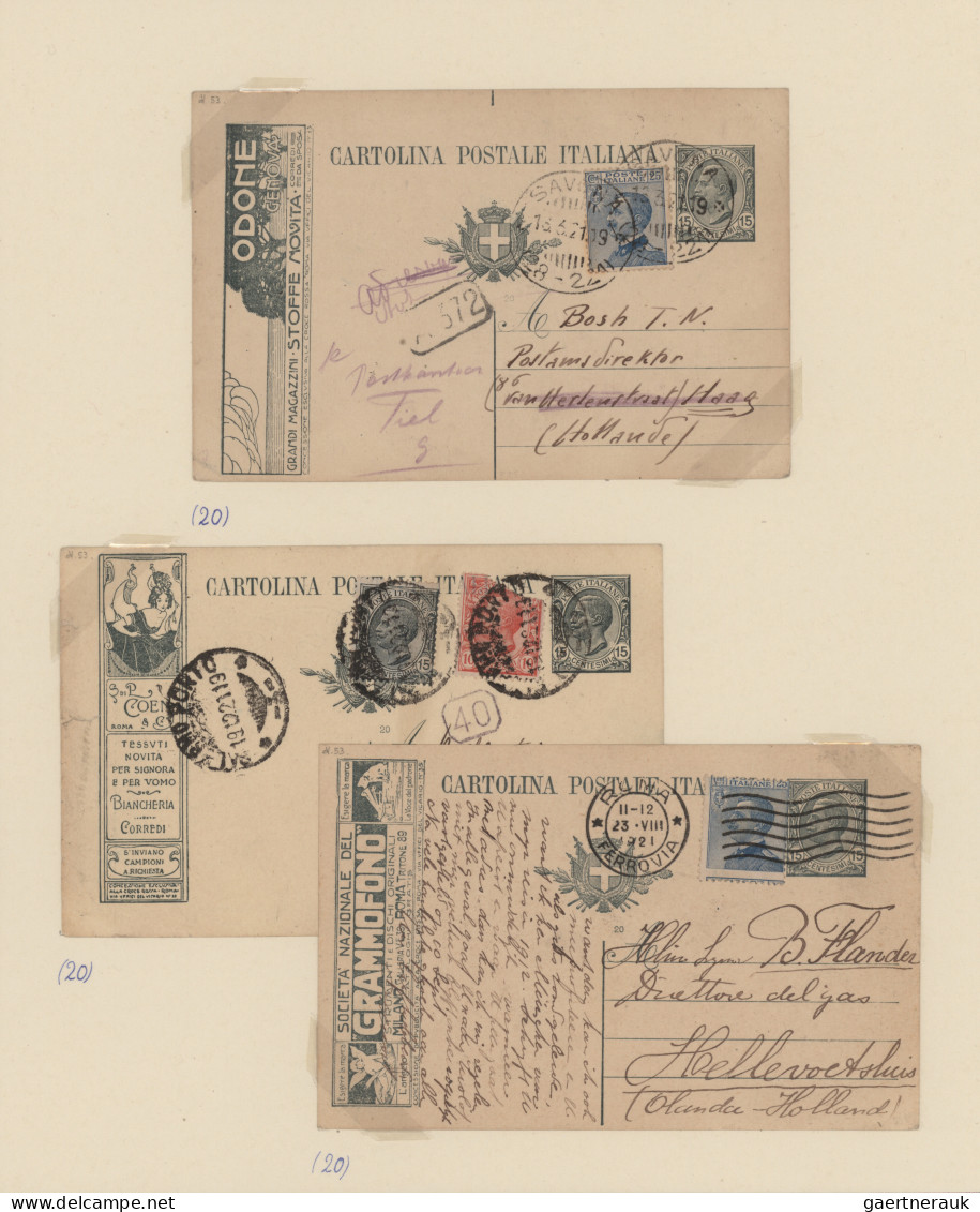 Thematics: Advertising Postal Stationery: 1920/1950 Ca., Italy: Interesting Coll - Otros