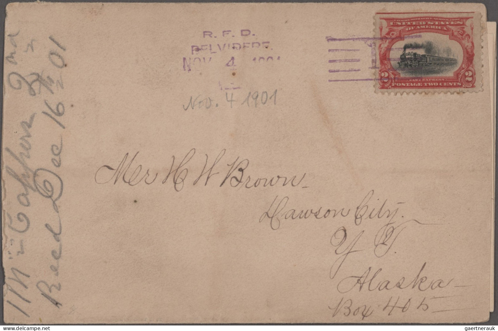 Thematics: Arctic: 1901/1915, Alaska/Yukon Winter Mail, Group Of Five Covers, Be - Otros