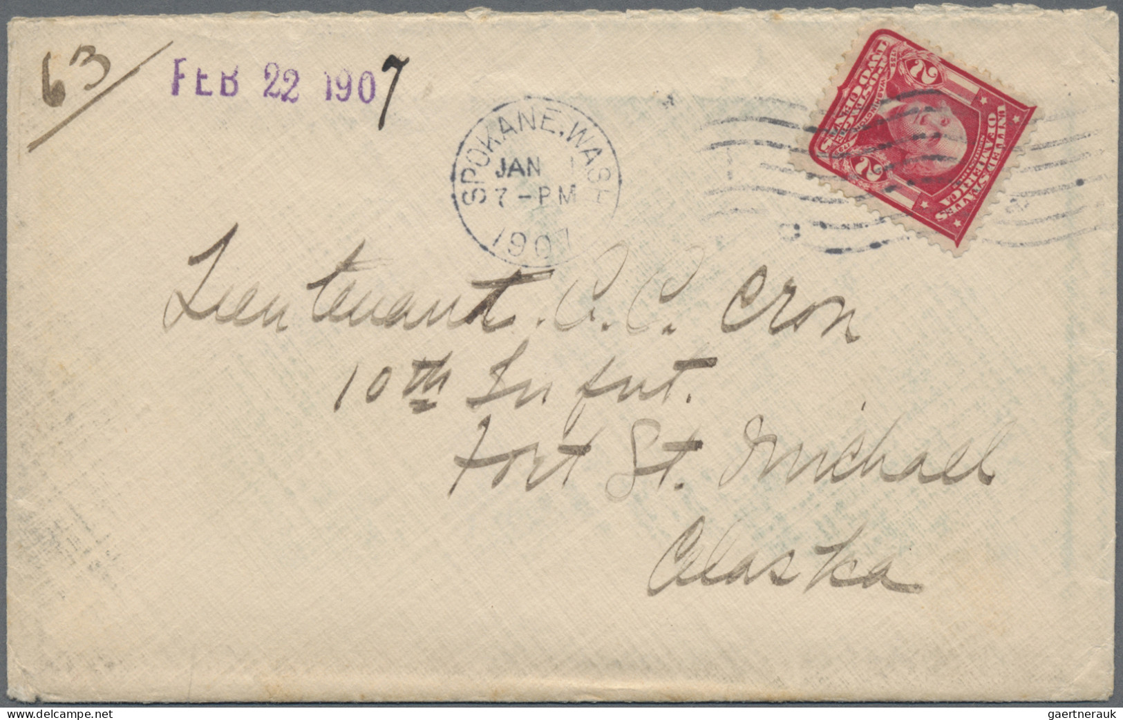 Thematics: Arctic: 1907, Alaska Winter Mail, Group Of Six Covers Sent From A Mis - Sonstige