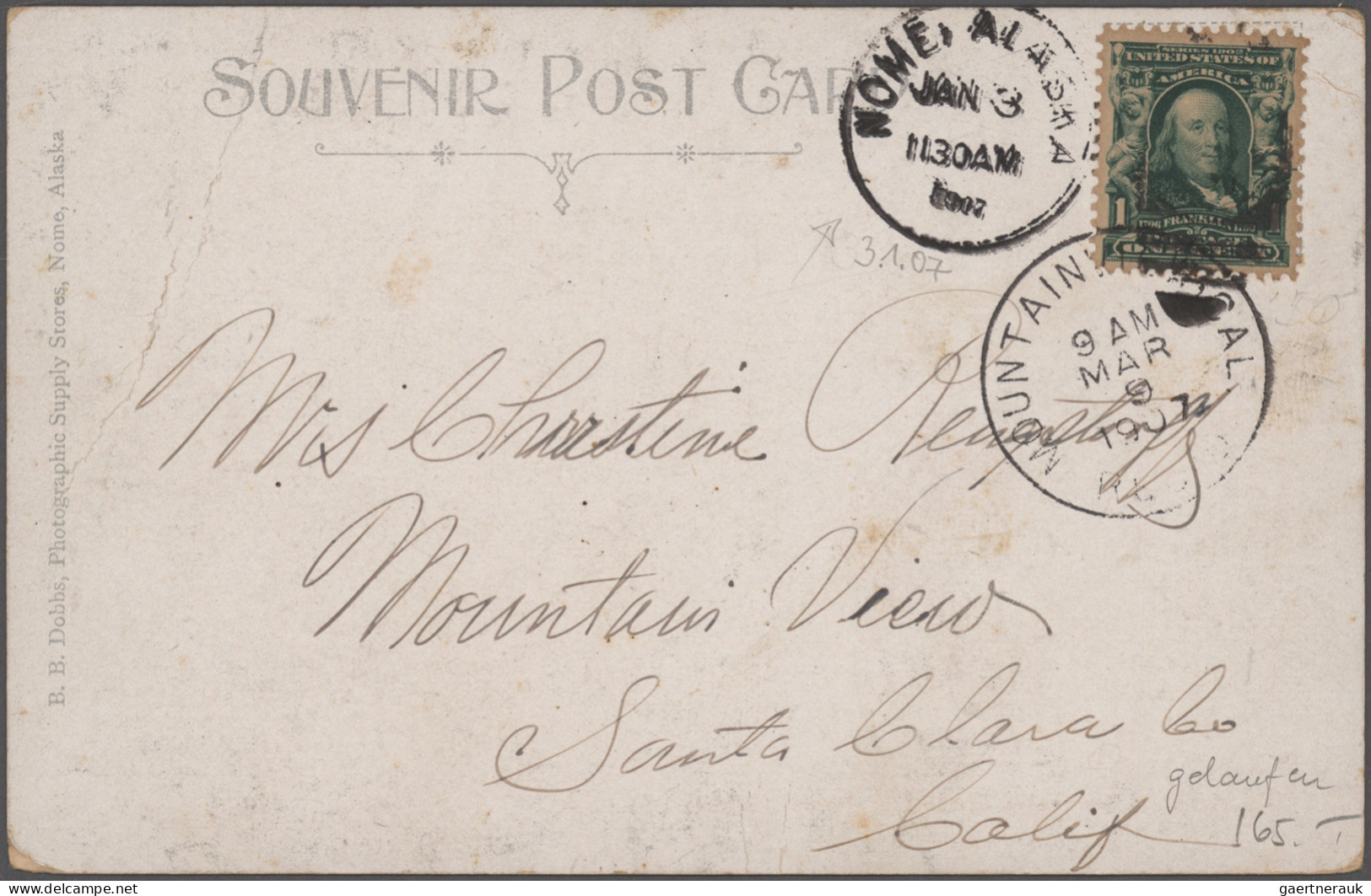 Thematics: Arctic: 1907/1911, Alaska Winter Mail, Group Of Seven Ppc (mainly Dep - Altri