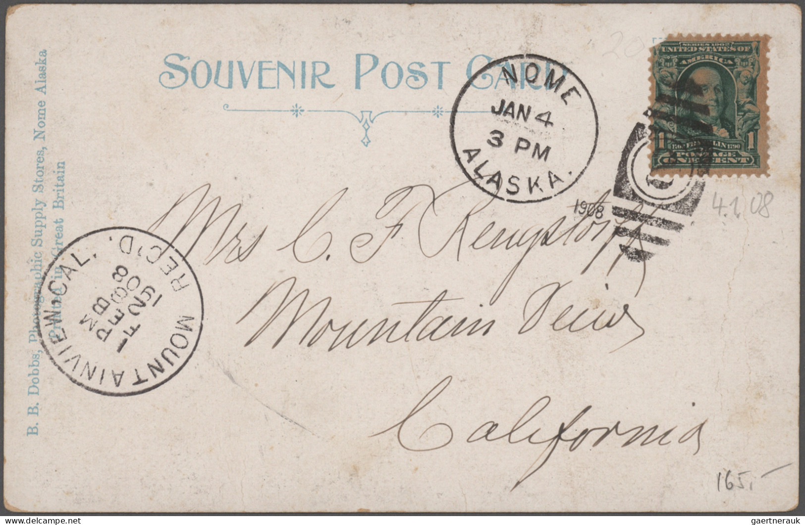 Thematics: Arctic: 1907/1911, Alaska Winter Mail, Group Of Seven Ppc (mainly Dep - Andere