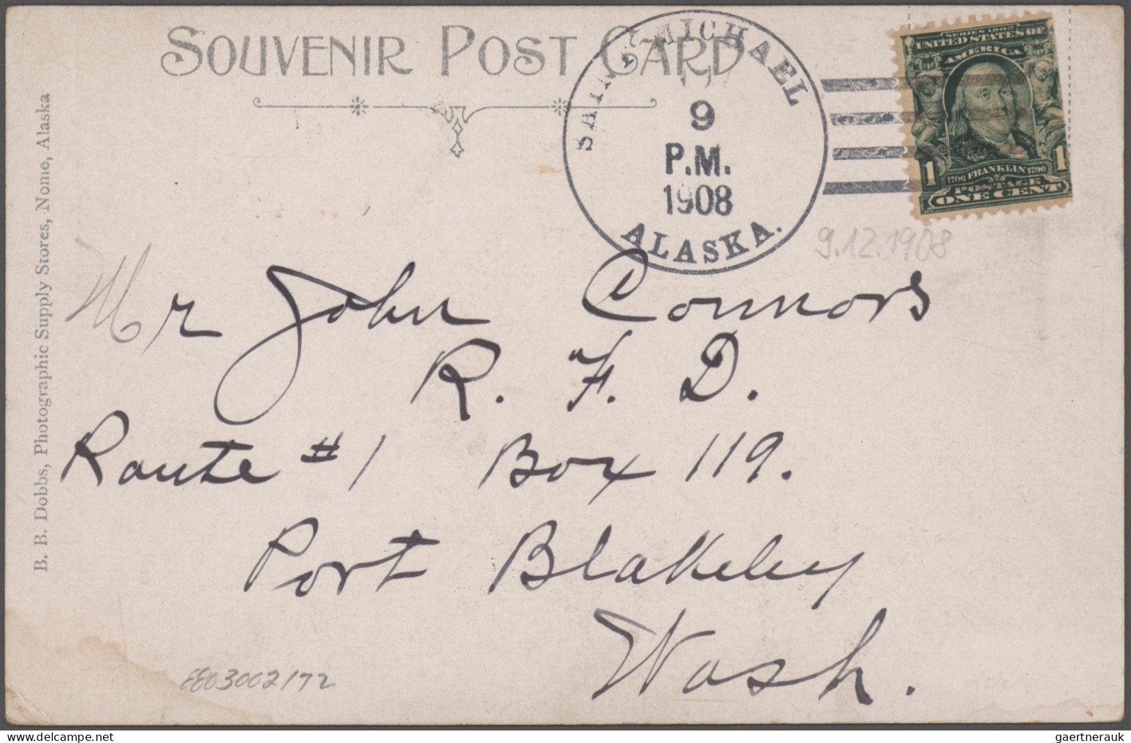 Thematics: Arctic: 1907/1911, Alaska Winter Mail, Group Of Seven Ppc (mainly Dep - Otros