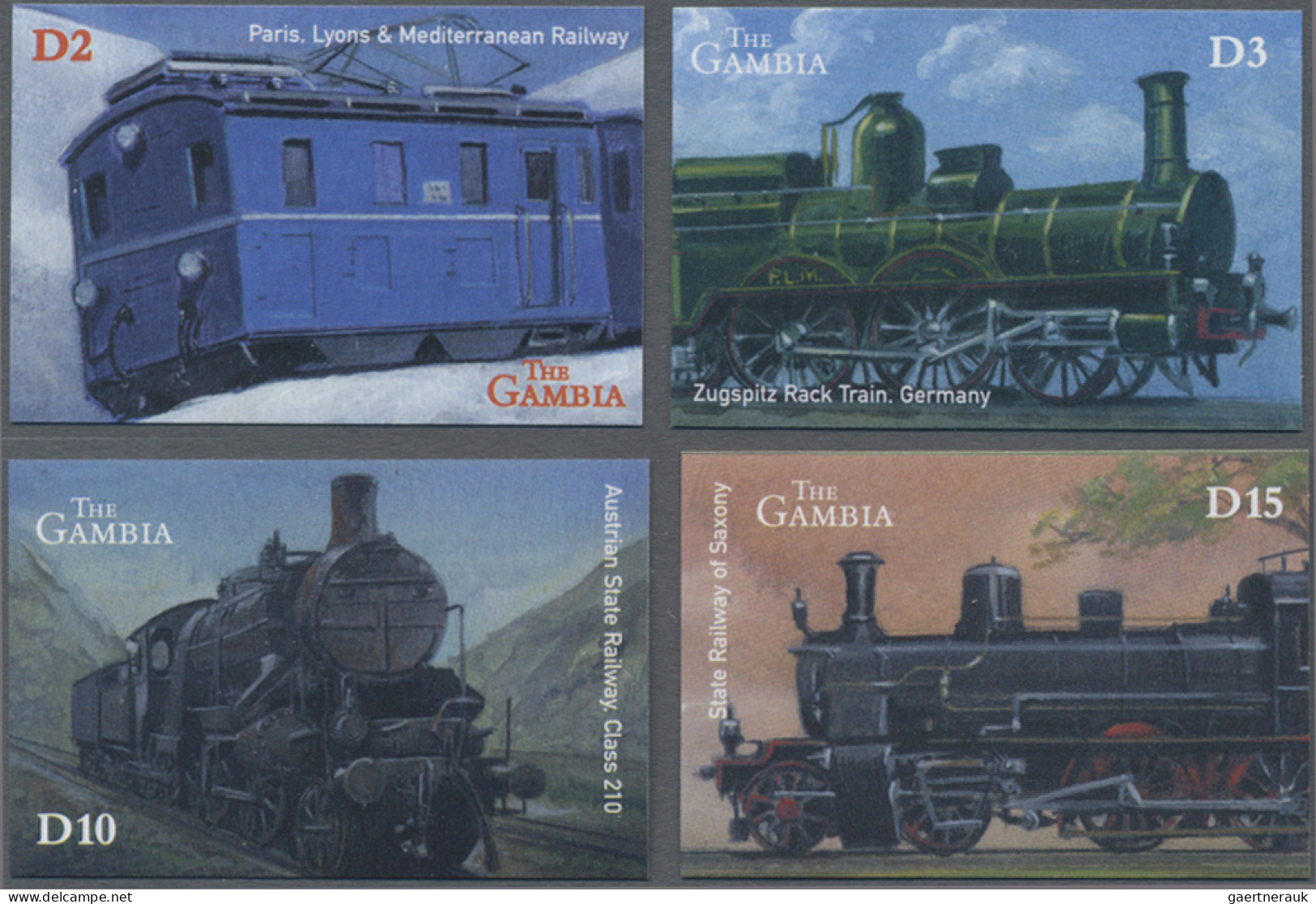 Thematics: Railway: 2000/2015, Various Countries. Collection Containing 63 IMPER - Eisenbahnen