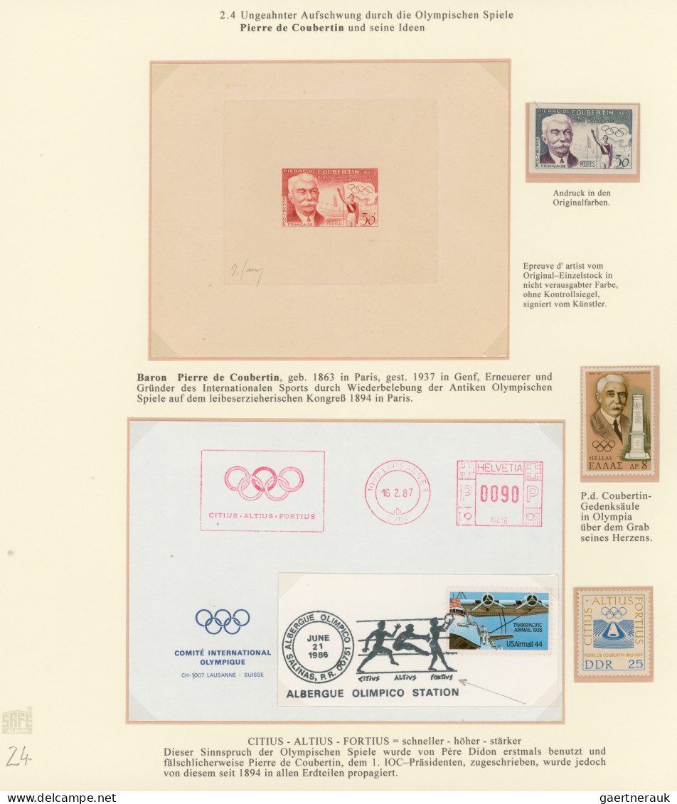 Thematics: Olympic Games: Vielfach goldprämierte AUSSTELLUNGS-SAMMLUNG "OLYMPISC