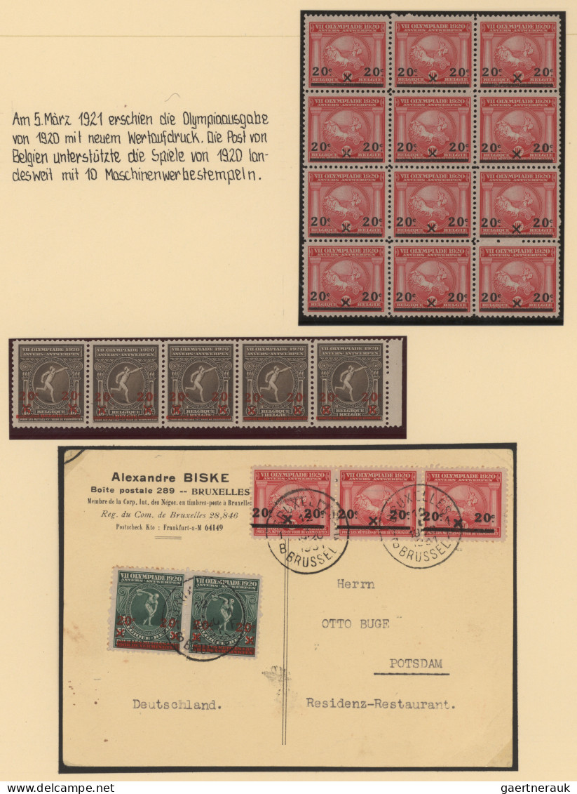 Thematics: Olympic Games: 1920, Olympic Games Antwerp, Collection Of 14 Covers/c - Autres & Non Classés