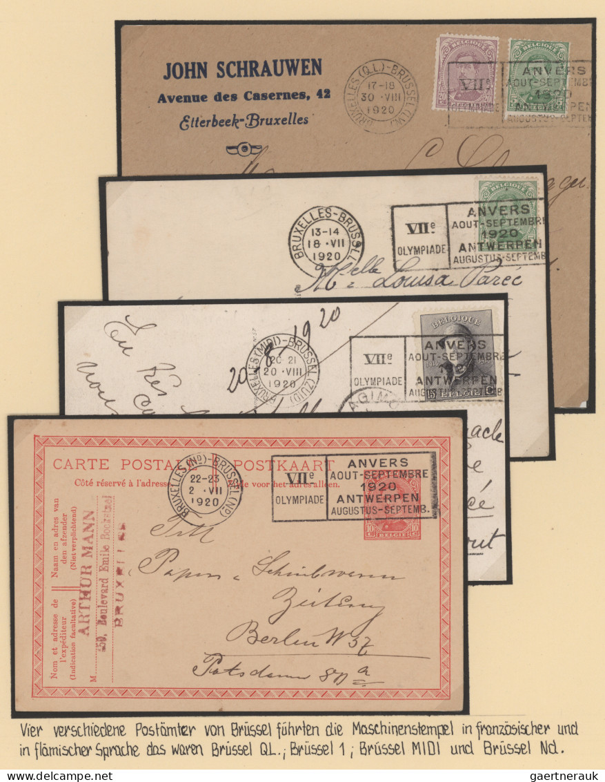 Thematics: Olympic Games: 1920, Olympic Games Antwerp, Collection Of 14 Covers/c - Autres & Non Classés