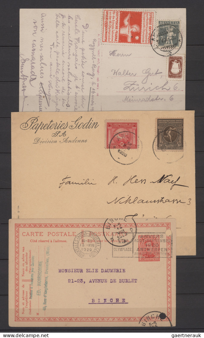 Thematics: Olympic Games: 1920, Olympic Games Antwerp, Collection Of 28 Covers/c - Other & Unclassified