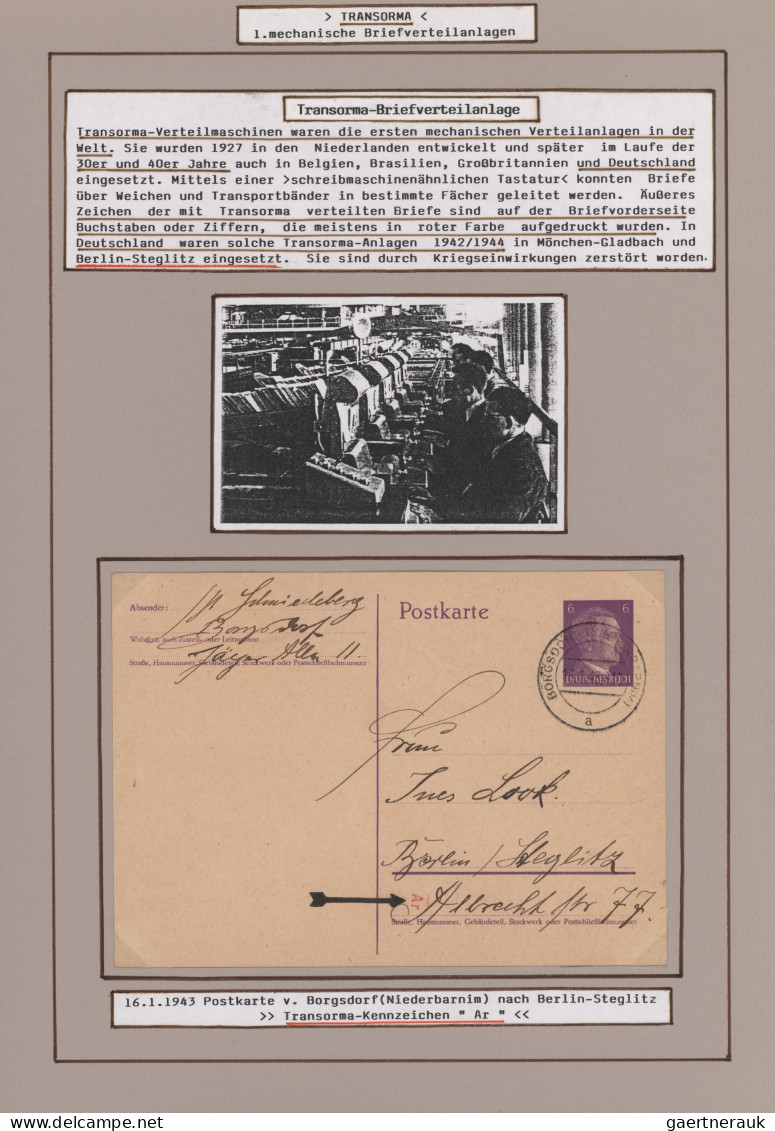 Thematics:  Postal Mecanization: 1940/2000 (ca.), Postautomation In Deutschland, - Correo Postal
