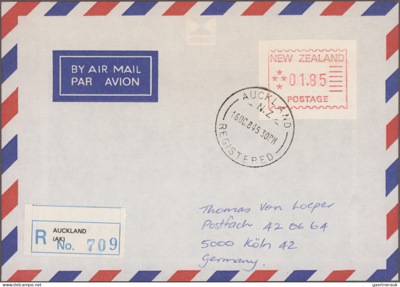 Thematics:  Postal Mecanization: "Machine Labels Worldwide": Collection/Accumula - Post