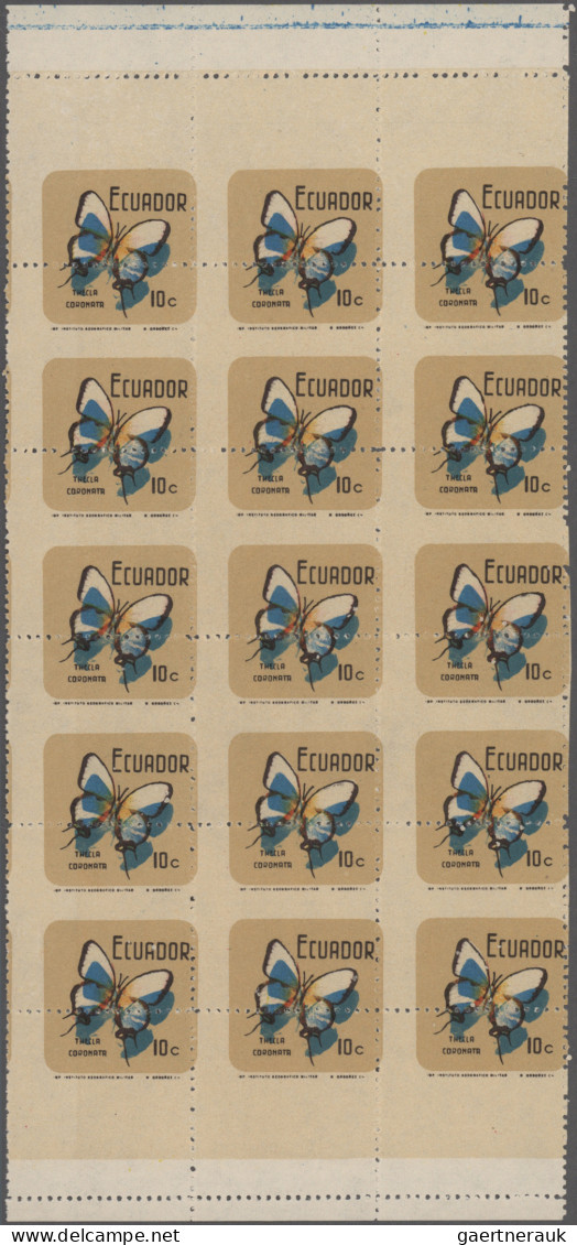 Thematics: Animals-butterflies: 1969/1970, Ecuador, Butterflies 10c. And 80c., T - Butterflies