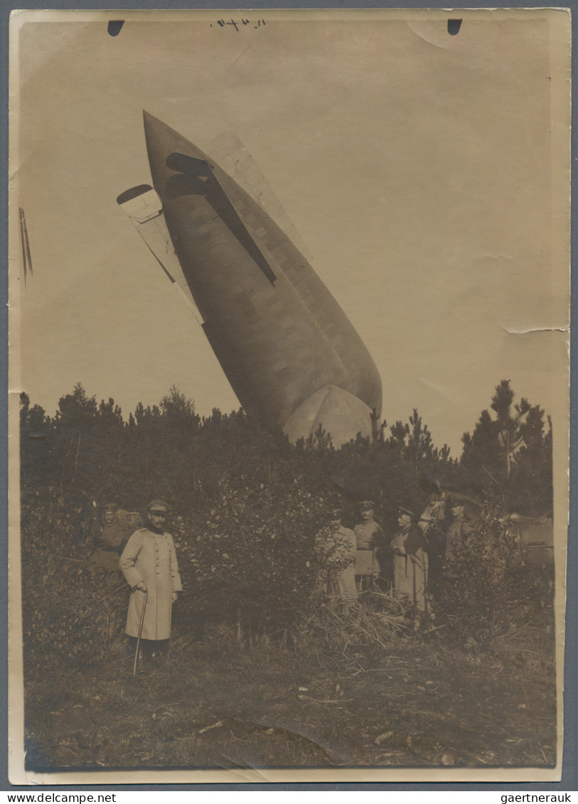 Thematics: Zeppelin: 1915. Very Rare Series Of Four Original, Period Photographs - Zeppelins