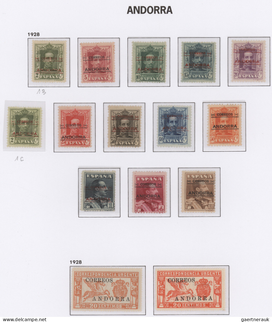 Andorra - Spanish PO: 1928-2019 Near To Complete Mint Collection On Pages In A B - Autres & Non Classés