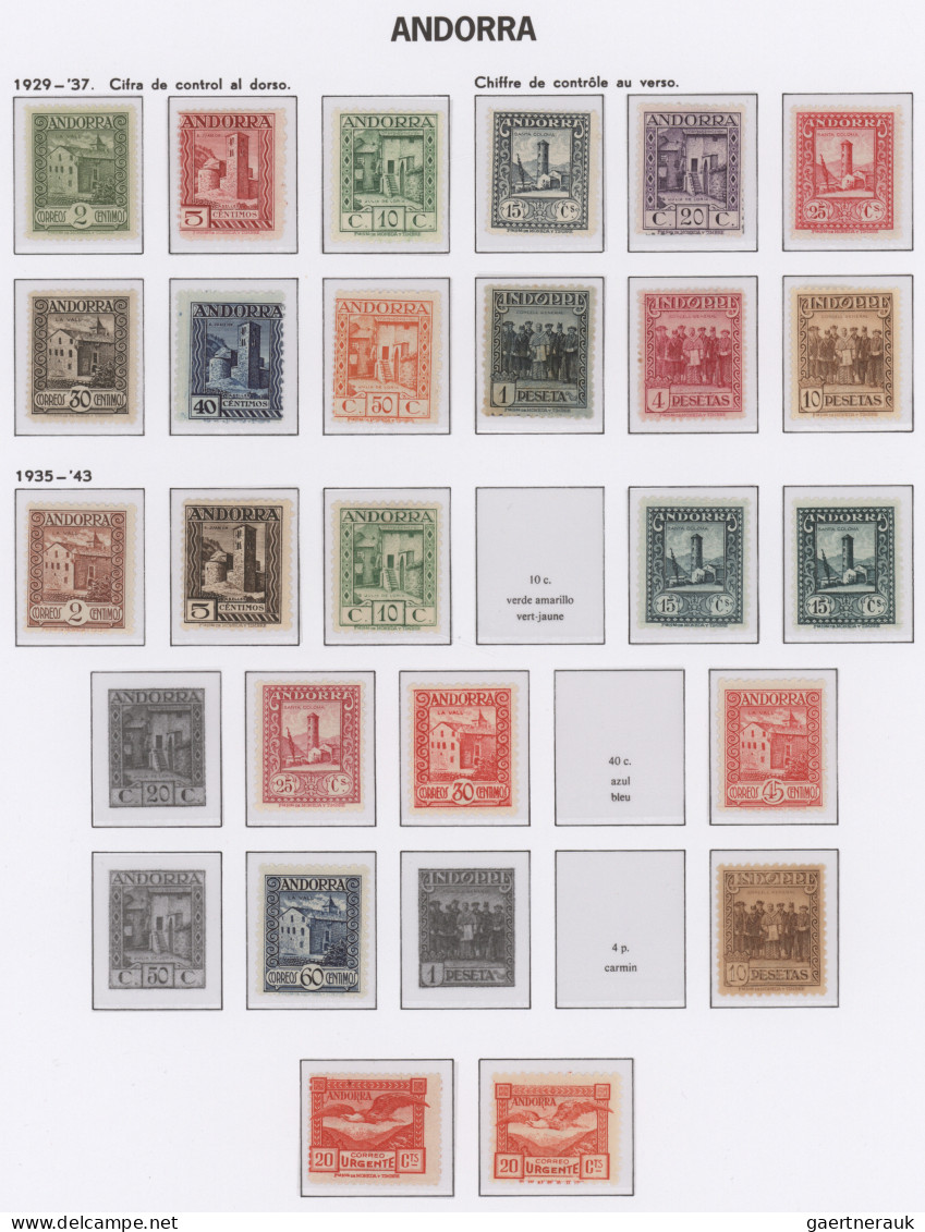 Andorra - Spanish PO: 1928-2019 Near To Complete Mint Collection On Pages In A B - Sonstige & Ohne Zuordnung