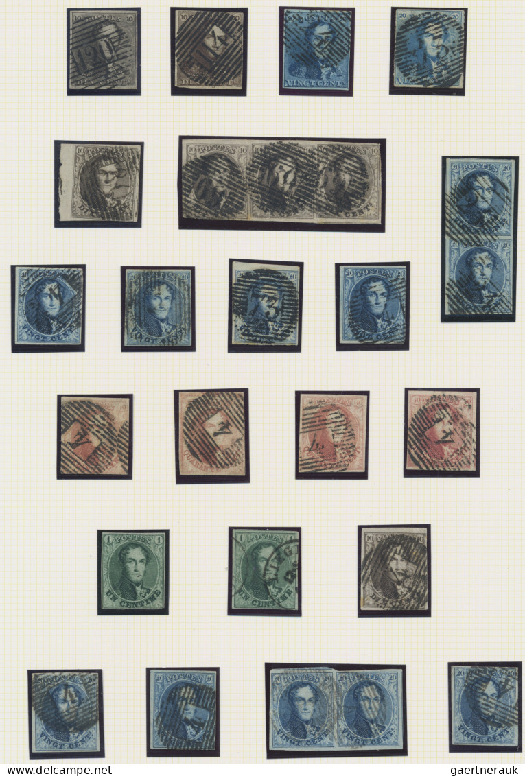 Belgium: 1849/1865, Epaulettes/Medaillions, A Decent Collection Of 45 Stamps Imp - Verzamelingen