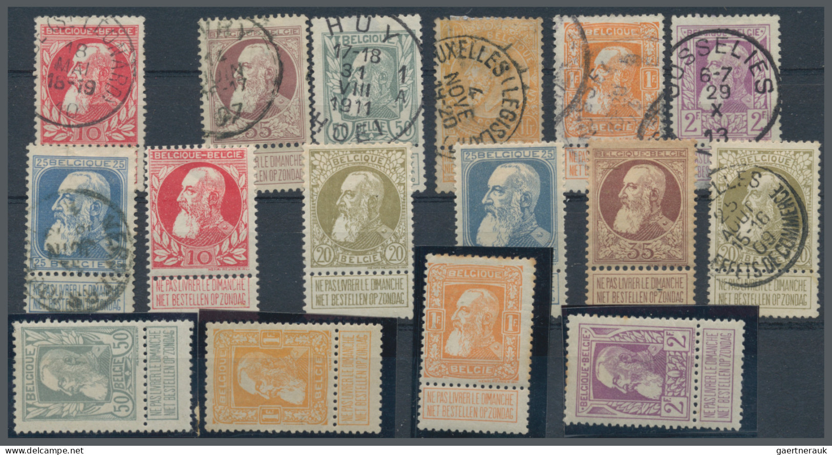 Belgium: 1849/1960 (ca.), Used And Mint Balance On Stockcards, From Some Epaulet - Sammlungen