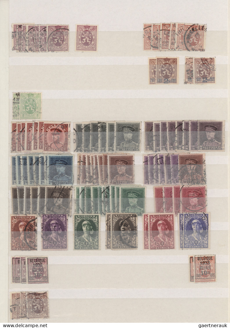 Belgium: 1855/2000 (ca.), Comprehensive Used And Mint Balance In A Thick 64-page - Sammlungen