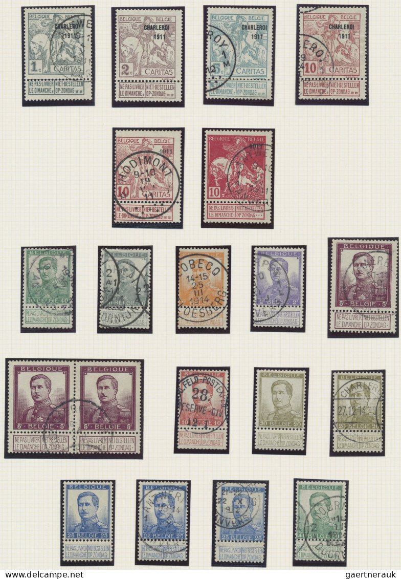 Belgium: 1865/1918, Comprehensive Used And Mint Collection Of Semi-classic Issue - Collections