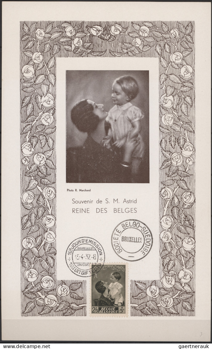 Belgium: 1937/1941, Assortment Of Nine Loose Souvenir Sheets And Twelve Commemor - Colecciones